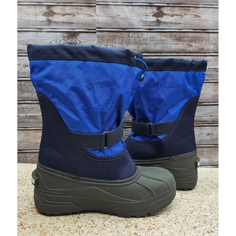 Columbia Powderbug Plus Blue Big Kid's Snow Boots Size 7 - Picture 3 of 10